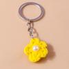 Aihua Hot New Handmade Knitted Keychain Keyring For Women Girl Cute Crocheted Flower Pendants Car Key Ring Handbag Charms Gifts