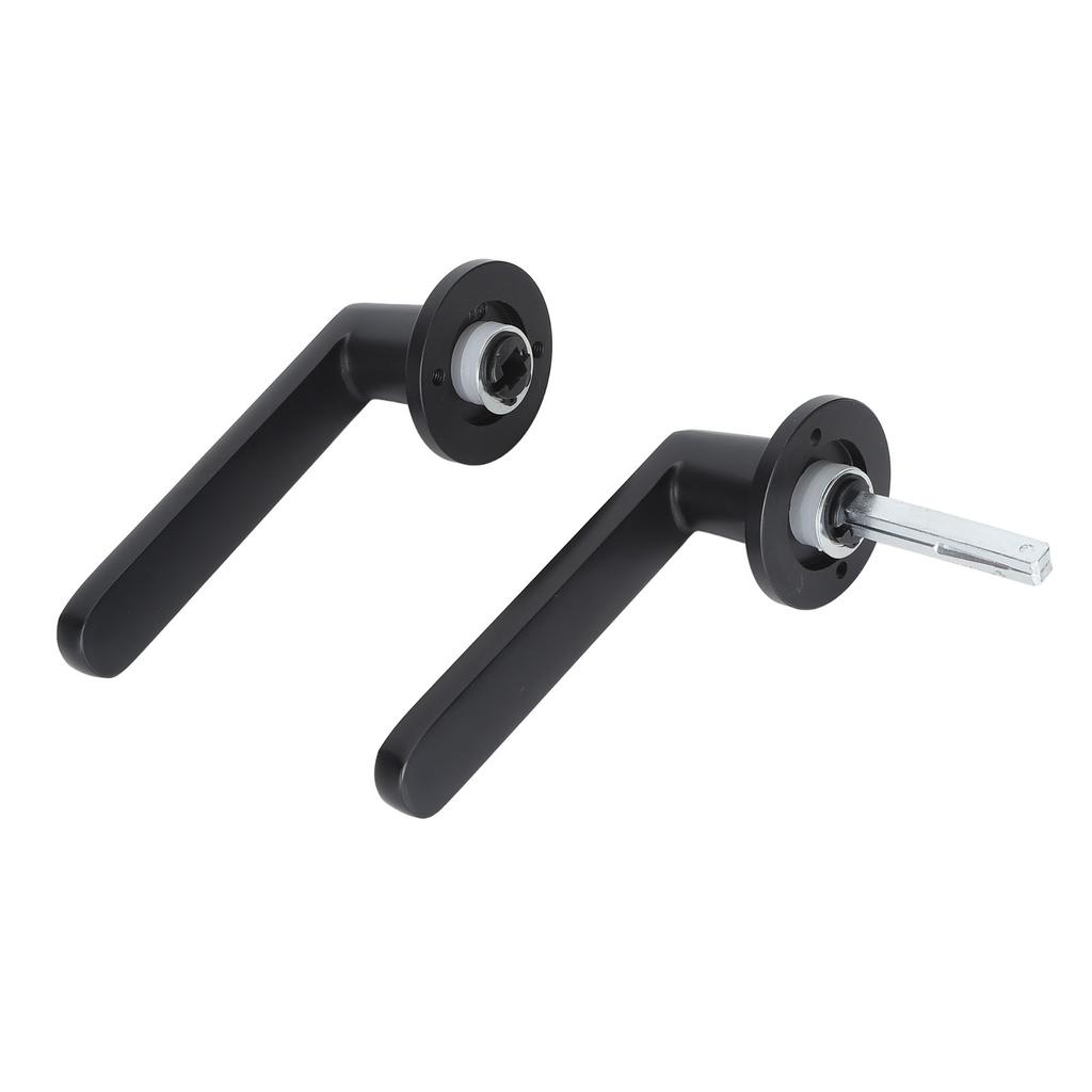 Silent Door Handle Set with Installation Parts Split Type Pure Copper Core Door Entry Locks for Indoor Bedroom Black