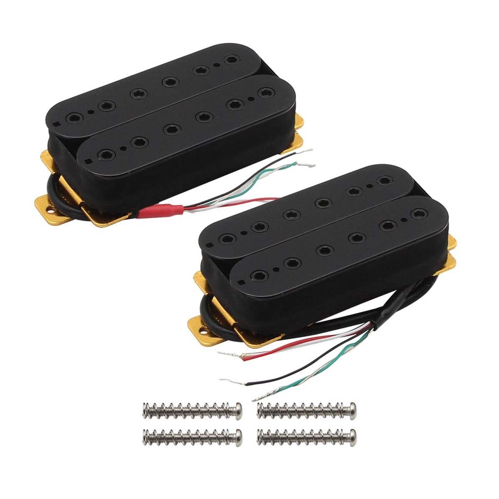FLEOR комплект звукоснимателей Double Coil Humbucker для электрогитары, замена грифа и бриджа - черный