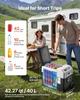 12 Volt Refrigerator, 42.3 QT/ 40L Car Fridge, Portable Electric Freezer Compressor with Handle, APP Control and Wheels, 12V/24V DC 100-240V AC, -22