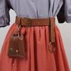 Medieval Vintage Belt Set: Pu Leather Belt, Coin Purse, Skirt Clip, Suitable For Renaissance, Viking Market, Larp Cosplay