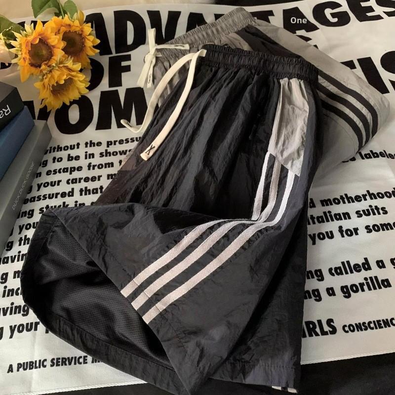 Мужские летние шорты в полоску в стиле ретро, быстросохнущие, для повседневной носки, трендовые