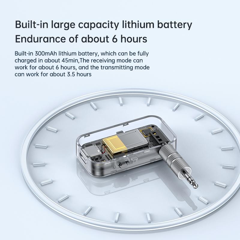 Bluetooth 5.3 приемник передатчик 2 в 1 беспроводной аудио адаптер 3,5 мм AUX адаптер для автомобильных музыкальных наушников динамик громкой связи