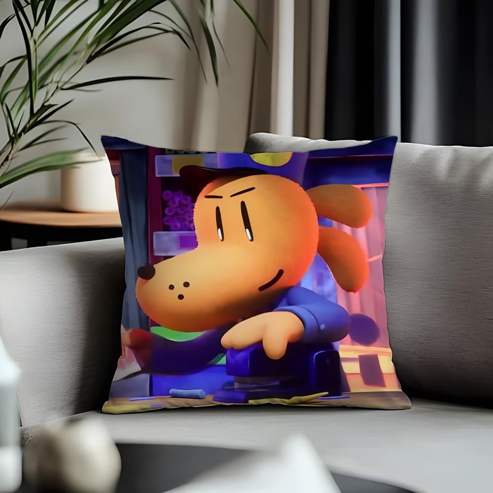 Hot Ddogmanable Cushion Cover Antidustmite Pillowcase Invisible Zipper Silky Short Plush Sofa Cushion Cover