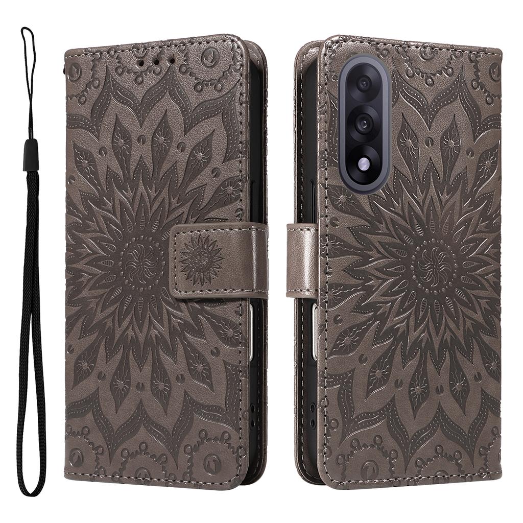 For OnePlus Nord 5 5G/OnePlus Ace 5 Ultra 5G Leather Wallet Case Sunflower Imprinted Phone Cover