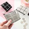 Women Kids Canvas Coin Purse Floral Plaid Zipper Pouch Small Wallet Children Female Key Card Holder Mini Money Bag Gift