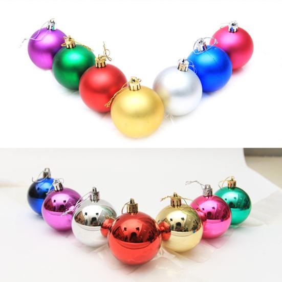 24Pcs Christmas Ball Create Atmosphere Ornaments Eye-catching Xmas Decoration Festive Beautiful Christmas Balls