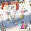 Natural Crystal Wind Chimes Star Moon Prisms Light Catcher Hanging Ornament Window Curtains Pendant Home Garden Decorations