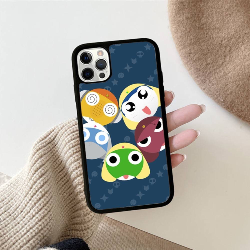Кероро Лягушонок Крутой Гансо Сержант Чехол для Телефона из PC+TPU Для IPhone 17 16 15 14 PRO MAX 11 12 13 PLUS MINI
