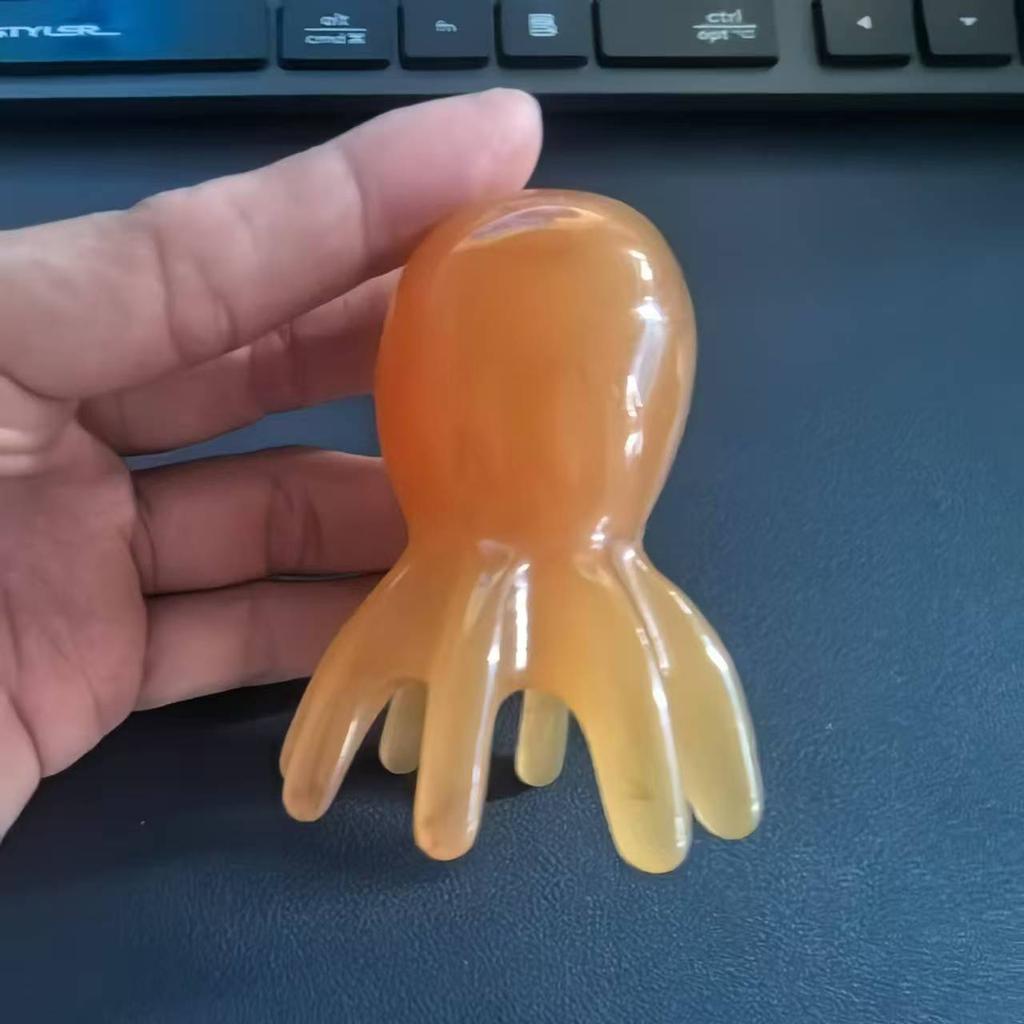 Смола Осьминог Массажная Расческа Голова Меридиан Скребок Массажная Щетка для Кожи Головы Акупунктура СПА Гуа Ша Массажная Расческа Снятие Усталости Массаж