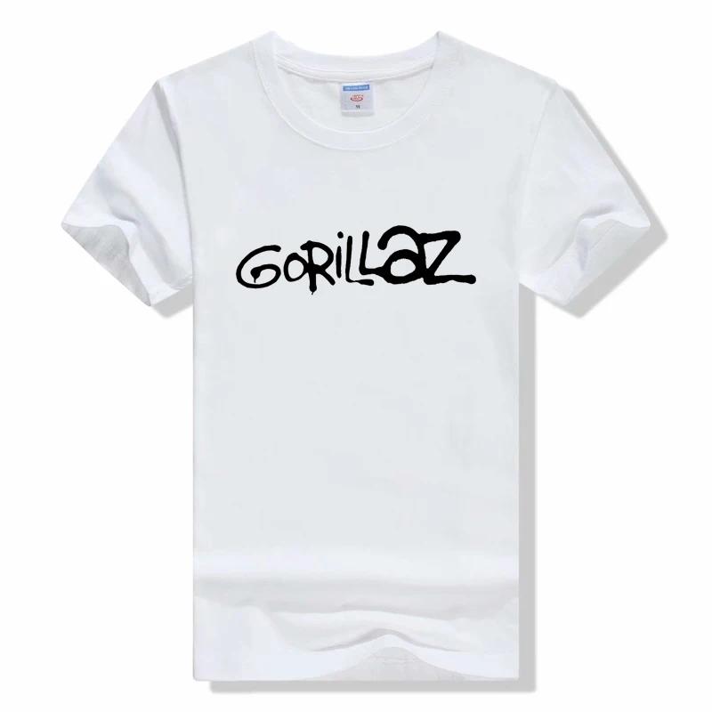 Футболка Gorillaz Rock Band, забавный топ унисекс с принтом, эстетичная одежда, футболки в стиле Харадзюку, летняя футболка с короткими рукавами