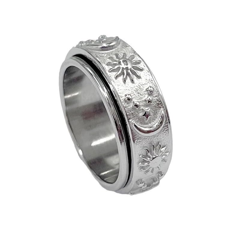 [ZAKAKA] ring men's stainless ring fashion accessories present (23, white)