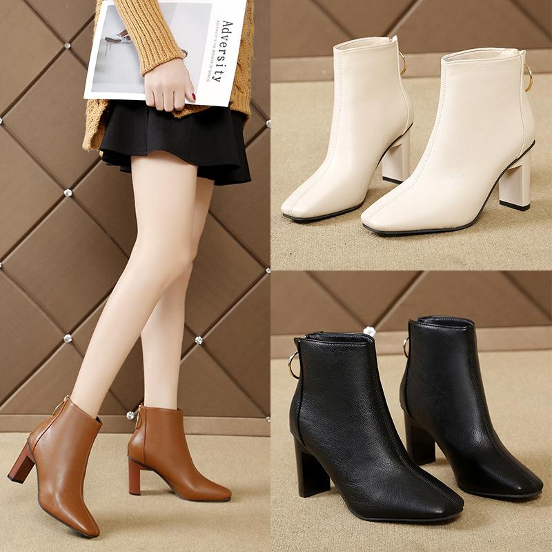Women Shoes Winter Autumn Women Botas Shoes Casual Women High Heels Pumps Warm Ankle Boots Mujer Zapatos 2024