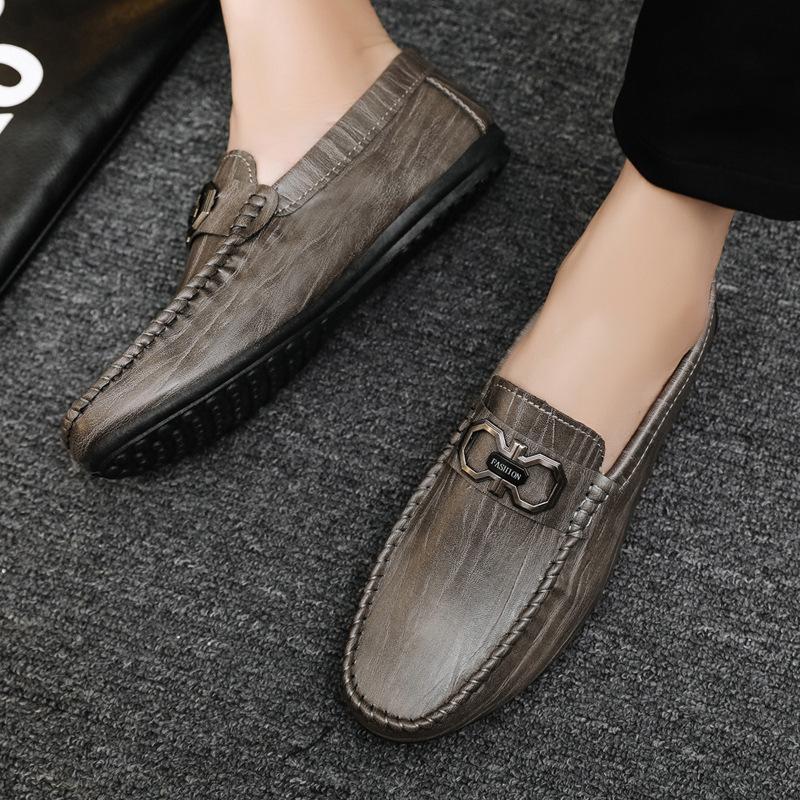 Fashion Men's Loafers Shoes Man Fashion Comfy Slip-on Drive Footwear Male Brand Leather Boat Shoes Men Casual Shoes Zapatos Para Hombre