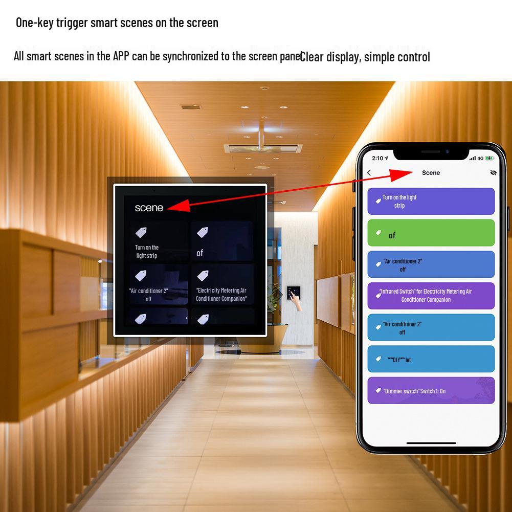 Умный шлюз Tuya 4" с центральным сенсорным экраном, ОС Android и голосовым управлением Alexa