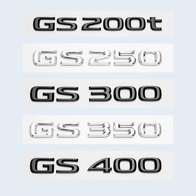 3D хромированные глянцевые черные буквы из АБС-пластика GS200t GS250 GS300 GS400 GS460 GS450h HYBRID эмблема для Lexus багажник автомобиля логотип значок
