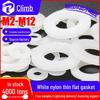 White Nylon Flat Washers - M2/M3/M4/M5/M6/M8