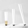 2Pcs Furniture Legs, White Metal Sofa Legs Modern Furniture Support Feet Replacement Leg for Couch Chair Ottoman Cabinet Table