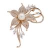 Flower Brooch Female High-End Corsage High-End Sense Niche Design Anti-Light Suit Accessories Pin Clothing Accessories