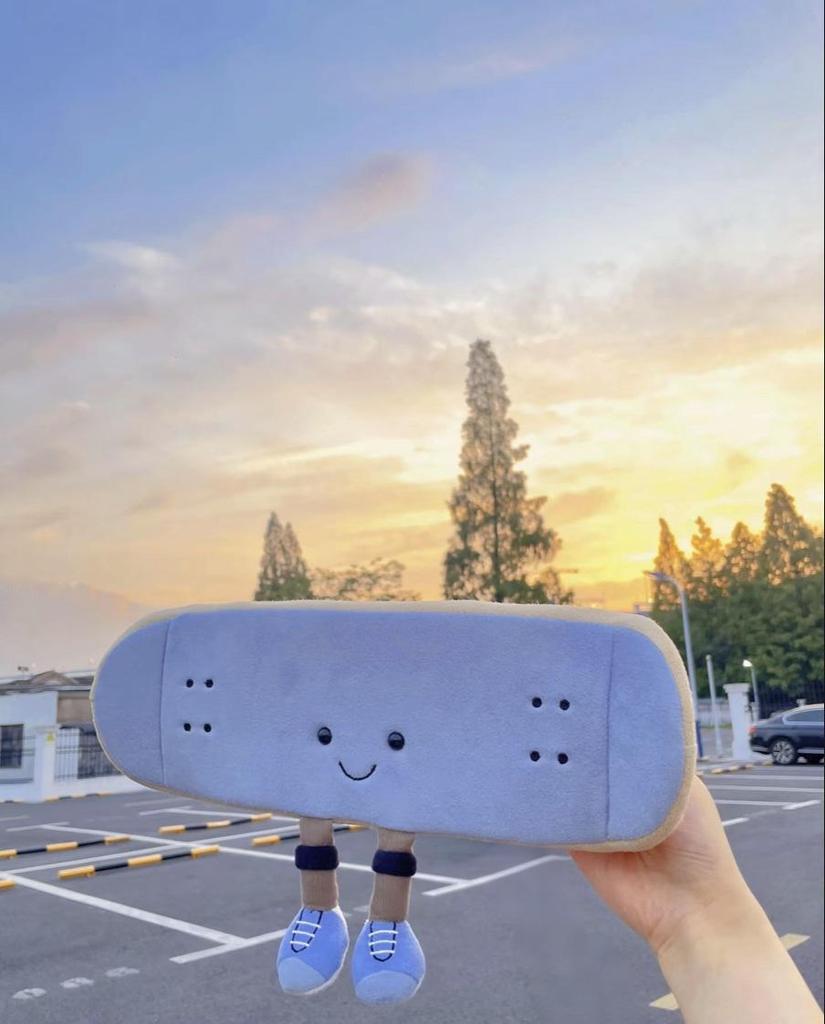 JC Fun Sports UK Plush Skateboard Doll - Cute, Comfy Skateboard Toy Gift