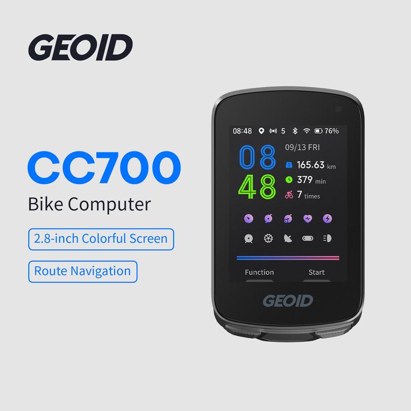 GPS-велокомпьютер GEOID CC700 с 2,8-дюймовым цветным экраном, велоспидометр с навигацией по маршруту, WIFI, водонепроницаемый велоодометр