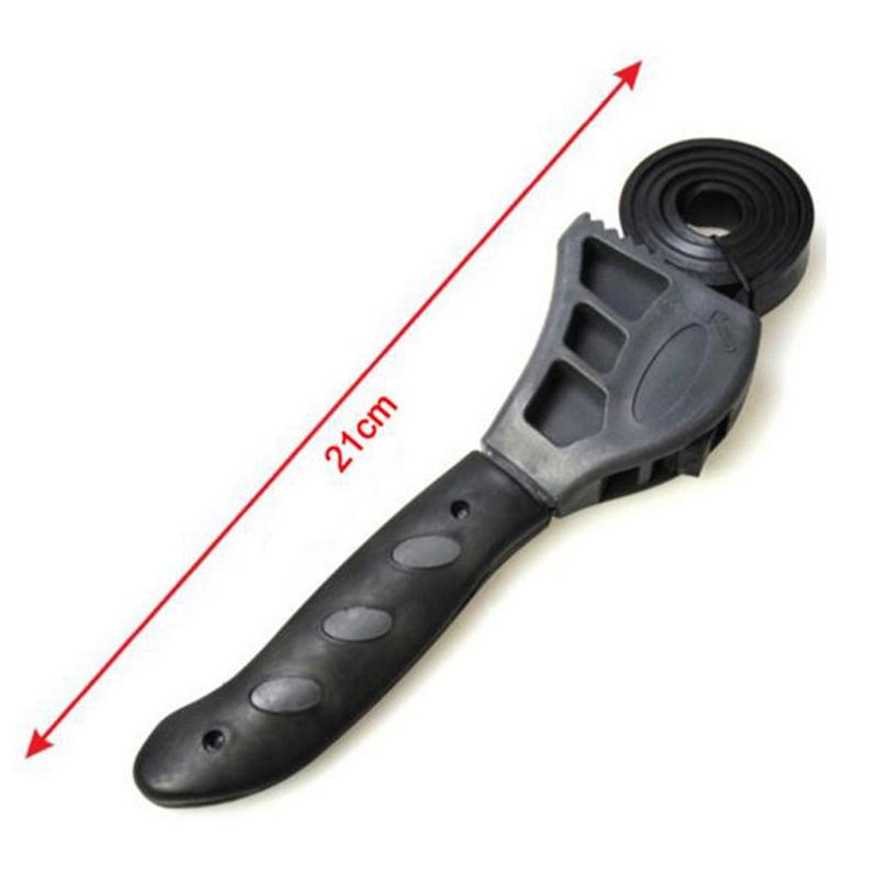 Mini 500mm Multifunction Pipeline Wrench Rubber Strap Wrench Jar Lids Tighten Loosen Plumbing Tool Universal Oil Filter Spanner ARI