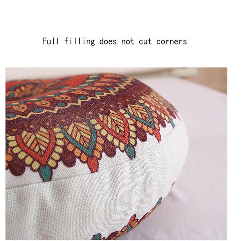 Boho Ethnic Cushion Seat Coccyx Orthopedic Pad Round Hassock Japan Futon Large 55cm Thickened Floor Mat Chair Back Cushions