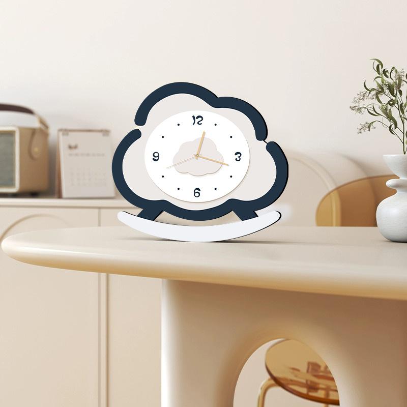 Panda Ornaments Light Luxury High End Home TV Cabinet Decoration Living Room Modern Office High End Sense Pendulum Clock Table Clock