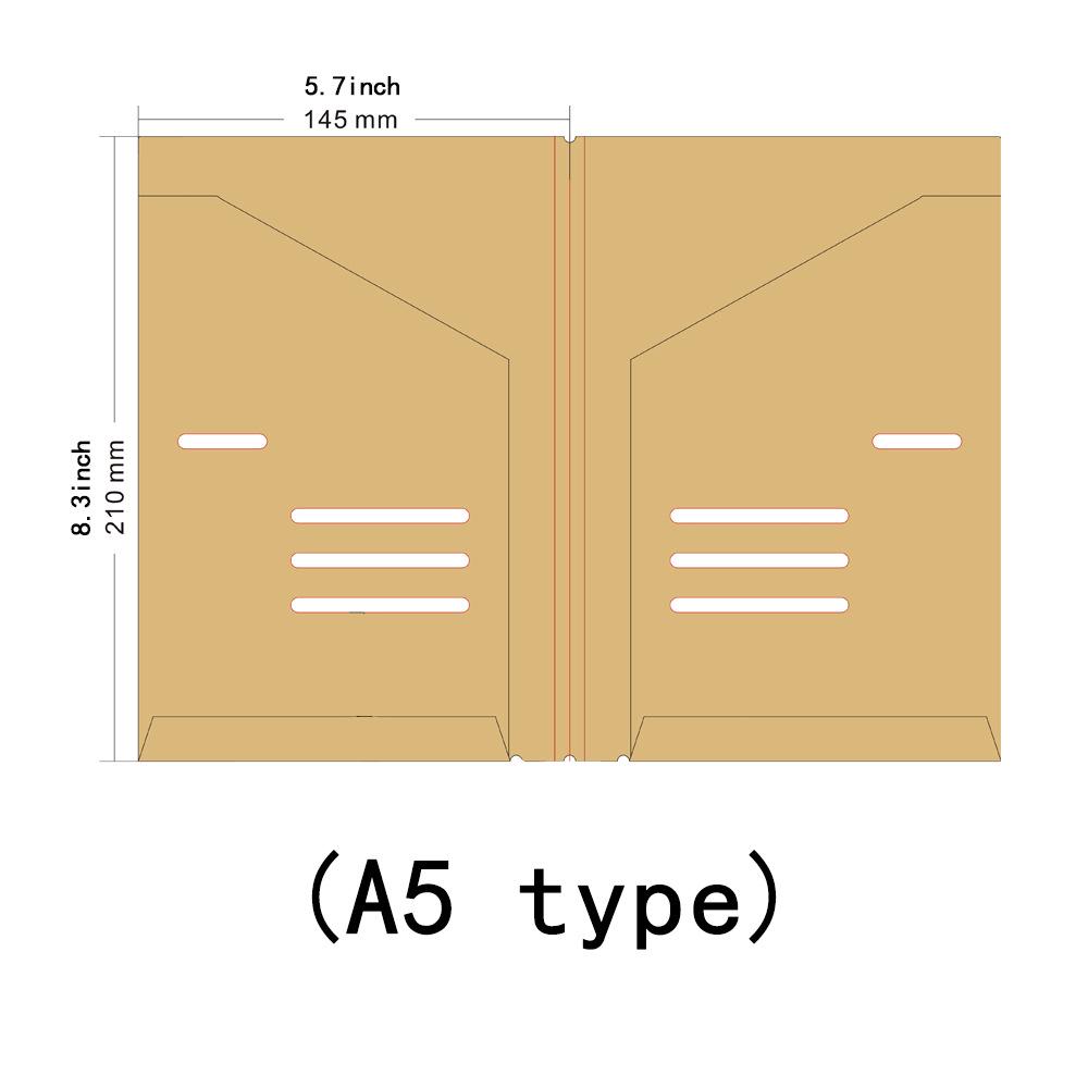 A5/Standard/Pocket/Passport Notebook with Bank Card Storage and Refillable Core, Receipt Folder, and TN Accessories.