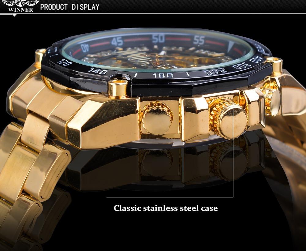 WINNER  Fashion and Leisure Hollow Mechanical Movement Automatic Mechanical Watch