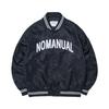 NOMANUAL Варсити-куртка с логотипом-аркой   Черный