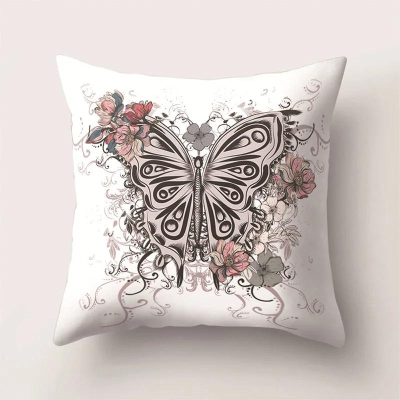 Colorful Butterfly Pillowcase Car Ornaments Office Living Room Sofa Home Pillowcase