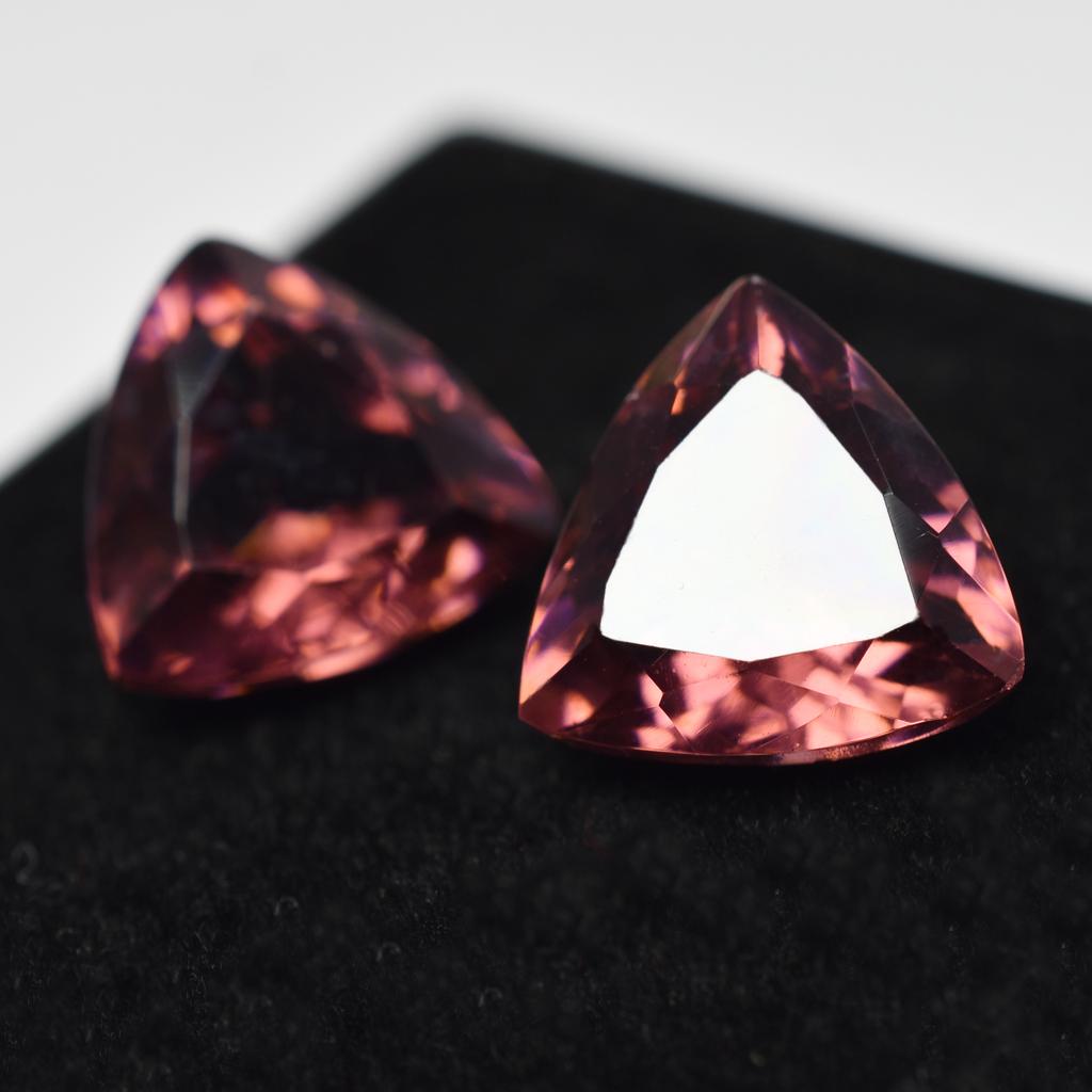 Natural Sapphire Loose Gemstone 17.25 ct Trillion Cut Padparadscha September Birthday Birthstone