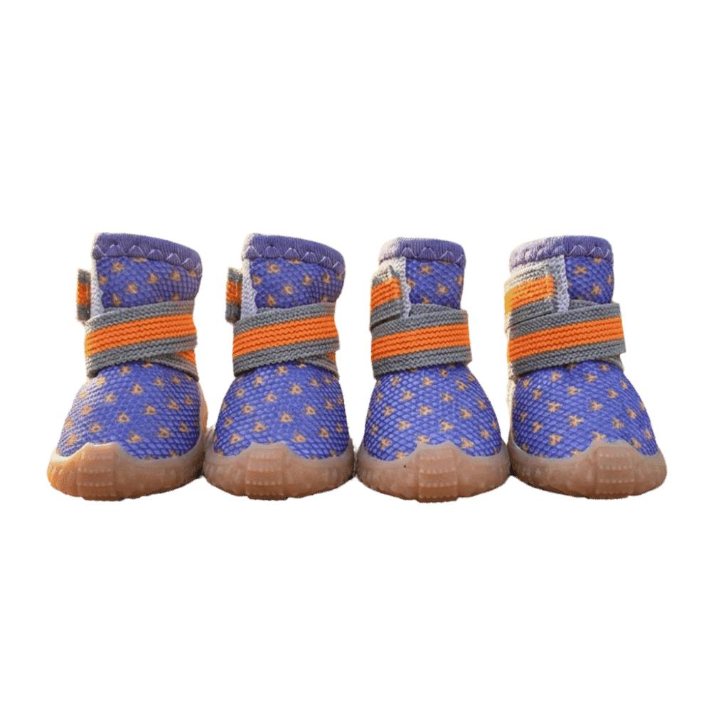 4 pcs/set Wear Resistant Dog Mesh Shoes Breathable Mesh Dog Sneakers Dog Foot Covers  City Walks