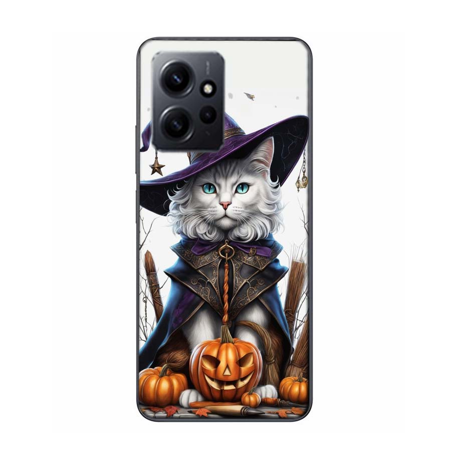 Магический кошачий чехол на Хэллоуин для Redmi 12 13C 12C 15C 9 10 10C Note 13 Pro Plus 14 15 Pro 9T 9C 9A ТПУ Мягкий чехол Прозрачный Cell C