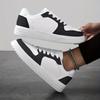 Подростковый тренд универсальные кроссовки на толстой подошве маленькие белые мужские новые кожаные дышащие спортивные и для отдыха