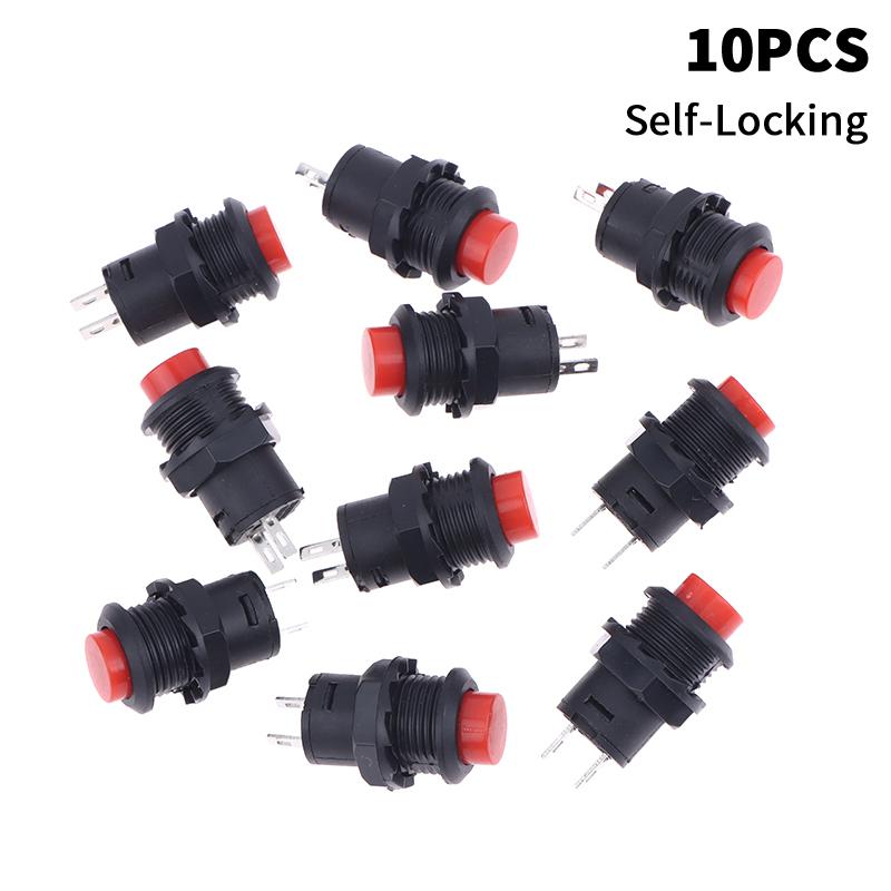 10pcs Self-Lock /Momentary Pushbutton Switches DS-428/427 12mm OFF- ON Push Button Switch 3A /125VAC 1.5A/250VAC DS-428/427