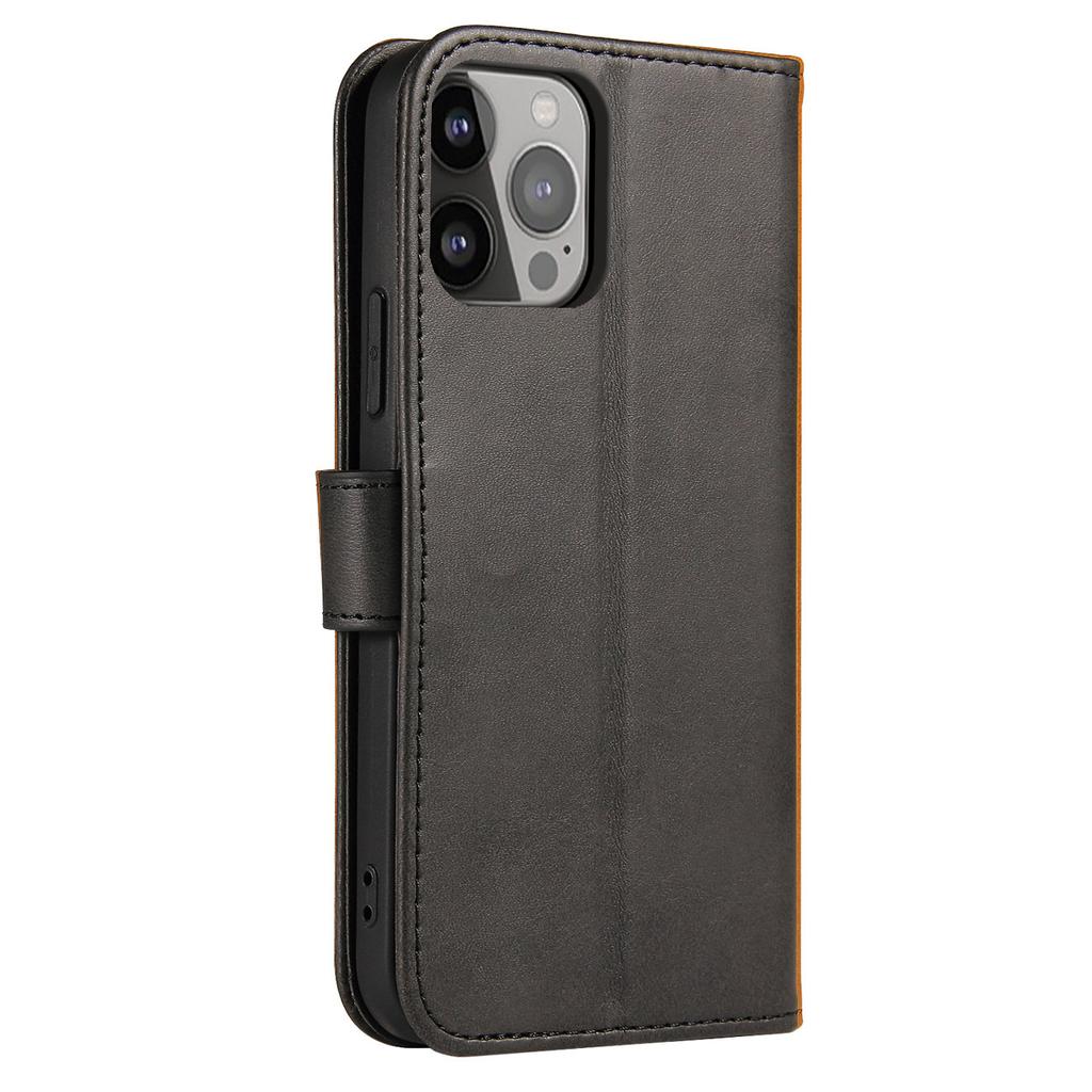 Premium Magnet Flip Wallet Case for iPhone 15 Pro Max - Black