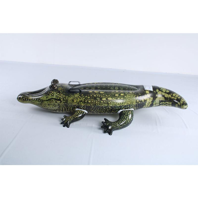 Большой надувной крокодил для плавания, надувной матрас для детей, зеленый ПВХ, кольцо-сиденье для серфинга, 155x80x31 см