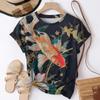 Summer Fish Koi 3D Print T-shirts Women Streetwear Casual Fashion Harajuku Y2k Short Sleeve T Shirt O-neck Tees Tops Clothing