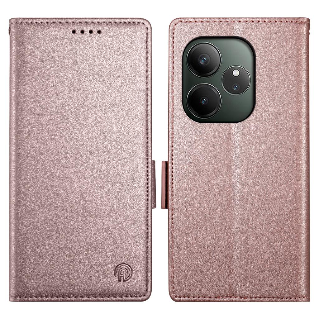 DF-010 Для Realme GT 6 5G Подставка Чехол PU Кожаный Кошелек Чехол для Телефона