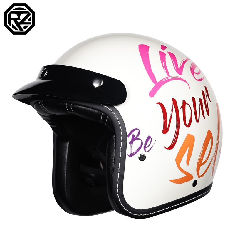 Винтажный мотоциклетный шлем шляпа 3/4 открытый полушлем шлем мото Four Seasons