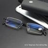 Metal Anti-Blue Light Reading Glasses Men Half Frame Prescription Eyeglasses Male Reading Glasses
