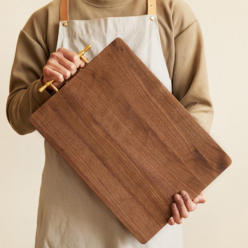 Chopping Board Solid Wood Wood Black Walnut Home Gifts High-end Hotel Hotel Western Restaurant Home Common Camping Cutting Board