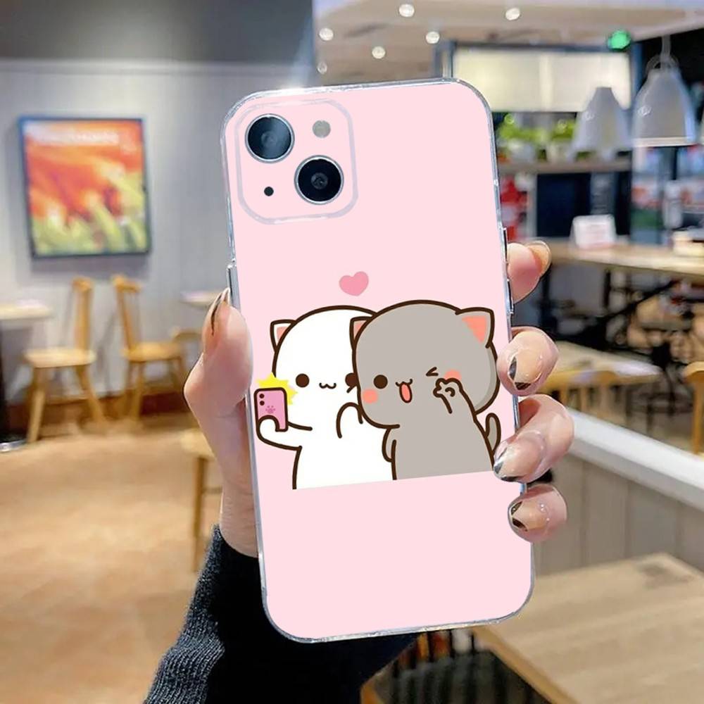Милый Чехол для Телефона BuBu DuDu Для iPhone 16,15,14,13,12,11 Pro,Max,Plus,X,XS,XR,SE,Mini Прозрачный Силиконовый Мягкий