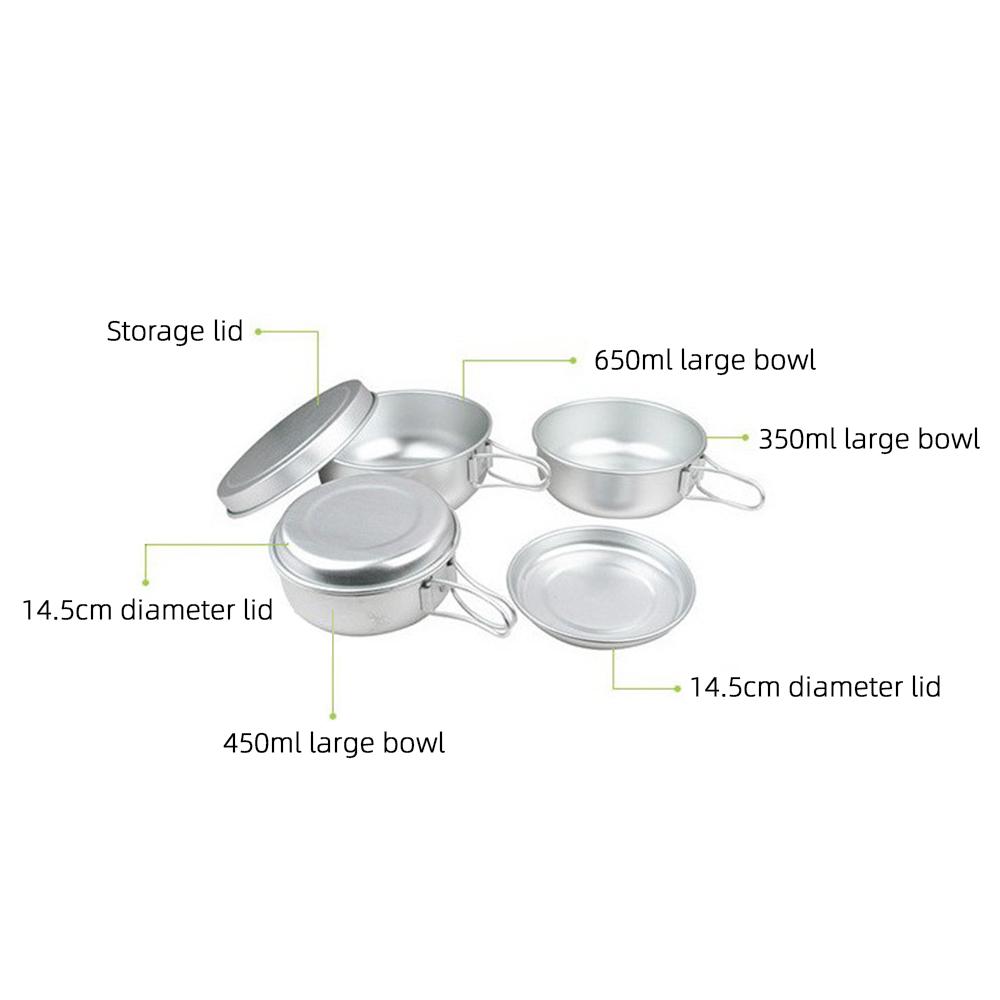 Camp Plates And Bowls Sets Backpacking Picnic Cooking Bowl Ultra lightweight