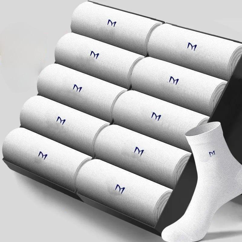 Мужские хлопковые носки: Дезодорант, впитывает пот, легкий, подходит для круглогодичного делового и спортивного стиля, универсальный дизайн средней части