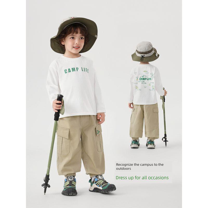 Right European Style Boys' Pure Cotton Long-Sleeve T-Shirt Children's Spring and Autumn Top 2026 New Children's Clothing Baby Casual Base Shirt
