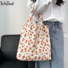 New Tote Bag Large Capacity Floral Canvas Shoulder Bag