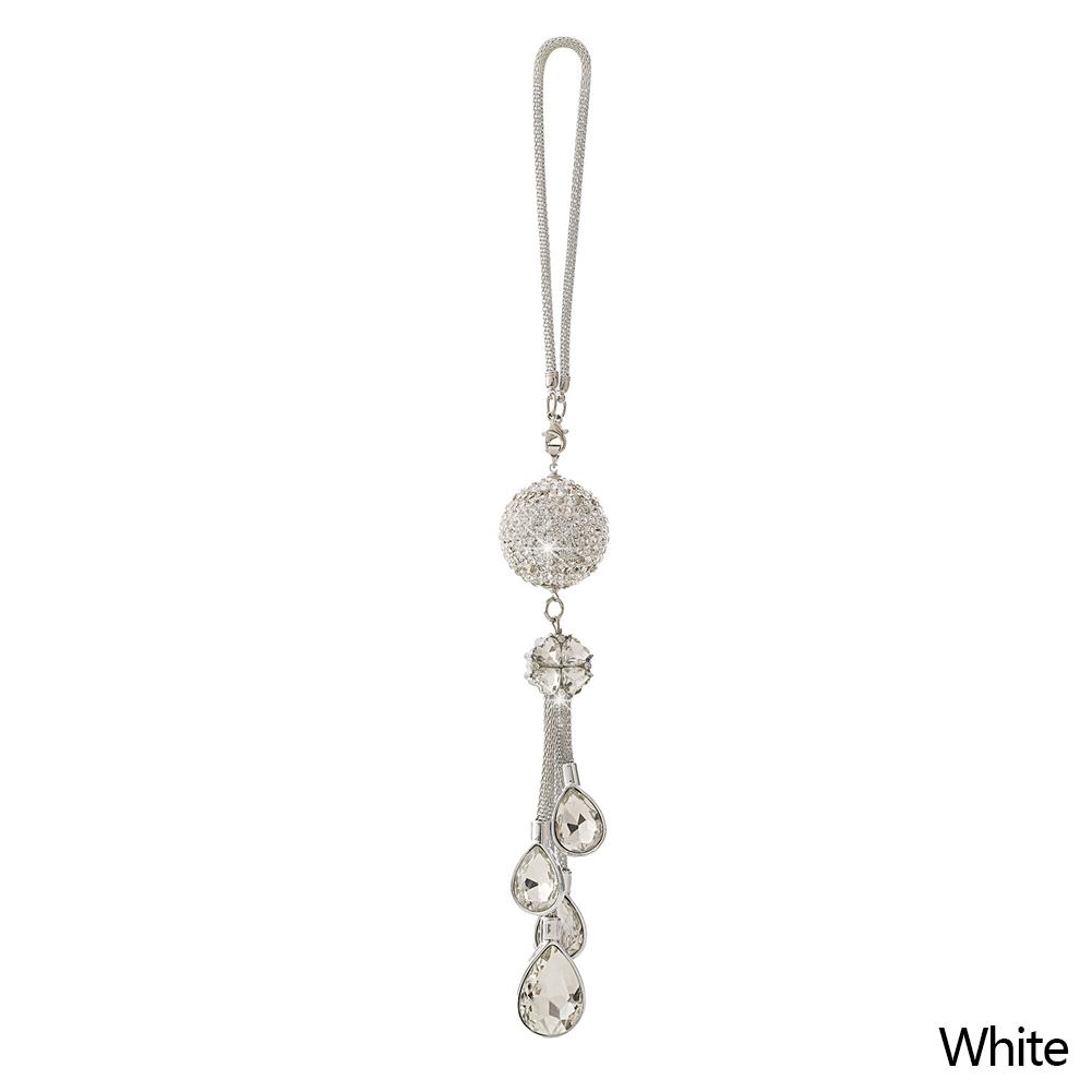 Подвеска на зеркало заднего вида автомобиля, металлический хрустальный шар, бриллиант, декоративная подвеска, подвесные украшения, автомобильные стразы, стиль интерьера